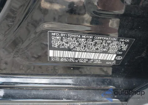 2005 Lexus Ls 430 430 from USA, damaged, VIN JTHBN36F855023221